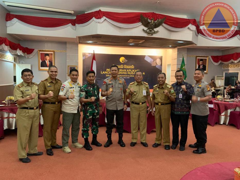 Kalaksa BPBD Prov. Sumsel Menghadiri Undangan Acara Peluncuran Aplikasi Lancang Kuning Nusantara di Provinsi Riau