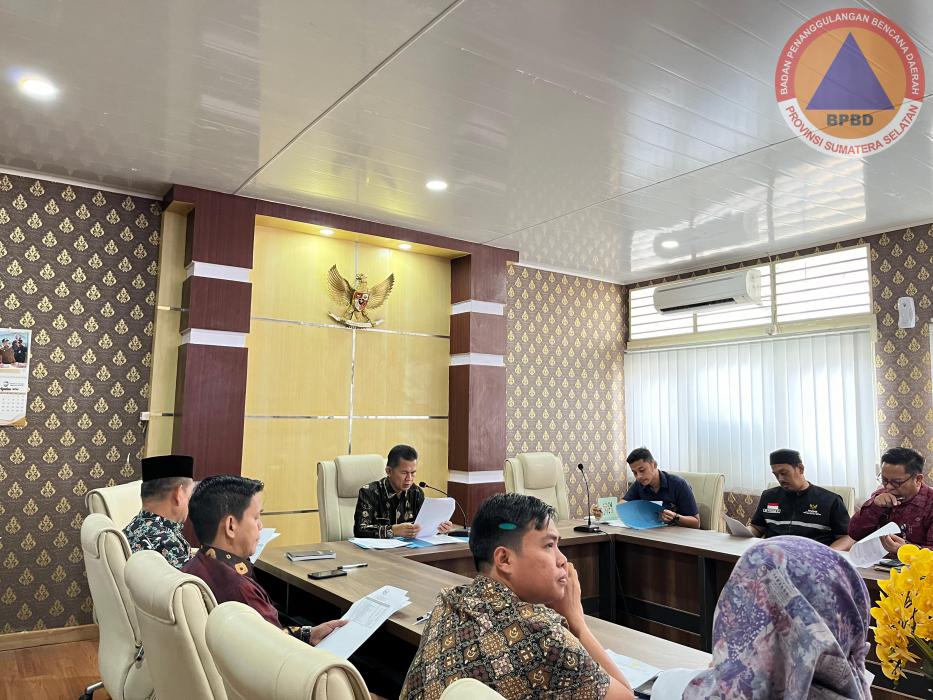 Kalaksa BPBD Sumsel Yang Diwakilkan Kabid Penanganan Darurat Hadiri Rapat Persiapan Kunjungan Kerja Reses Komisi VIII DPR RI