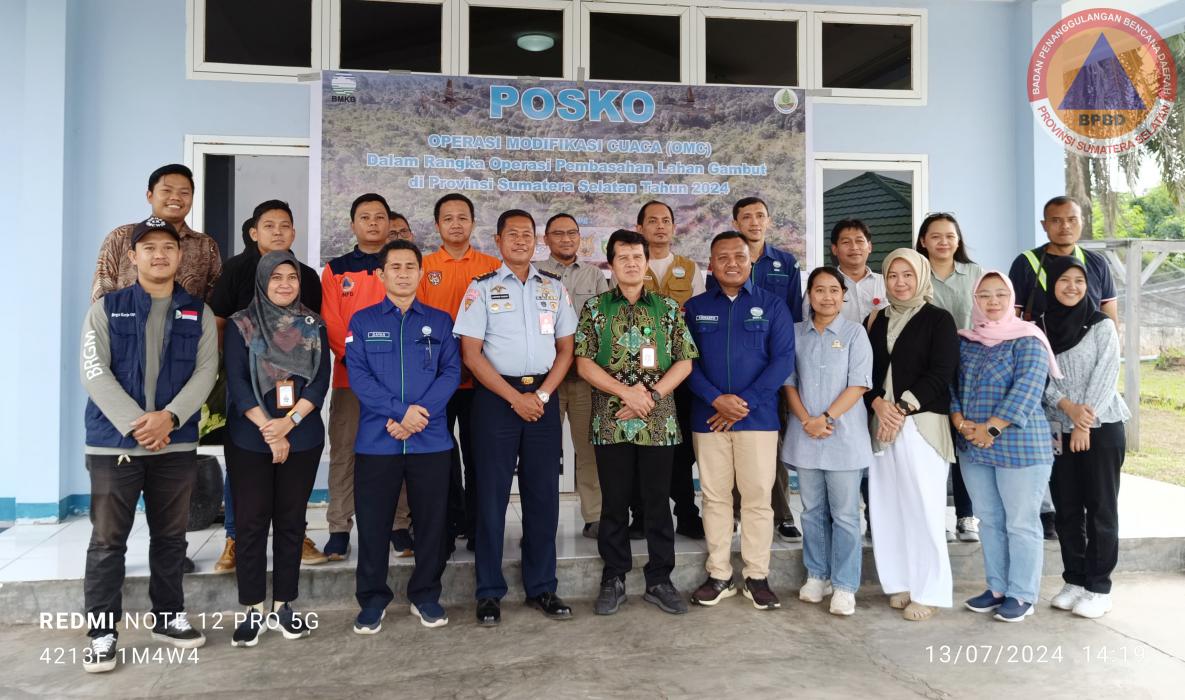 BPBD Sumsel Hadiri Rapat Evaluasi Pelaksanaan Operasi Modifikasi Cuaca (OMC)