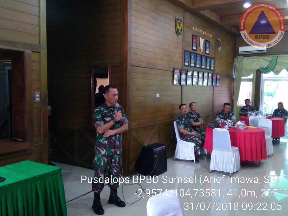 Coffee Morning / Rapat Koordinasi Terbatas Dalam Rangka Operasi Satgas Karhutla Provinsi Sumatera Selatan Tahun 2018