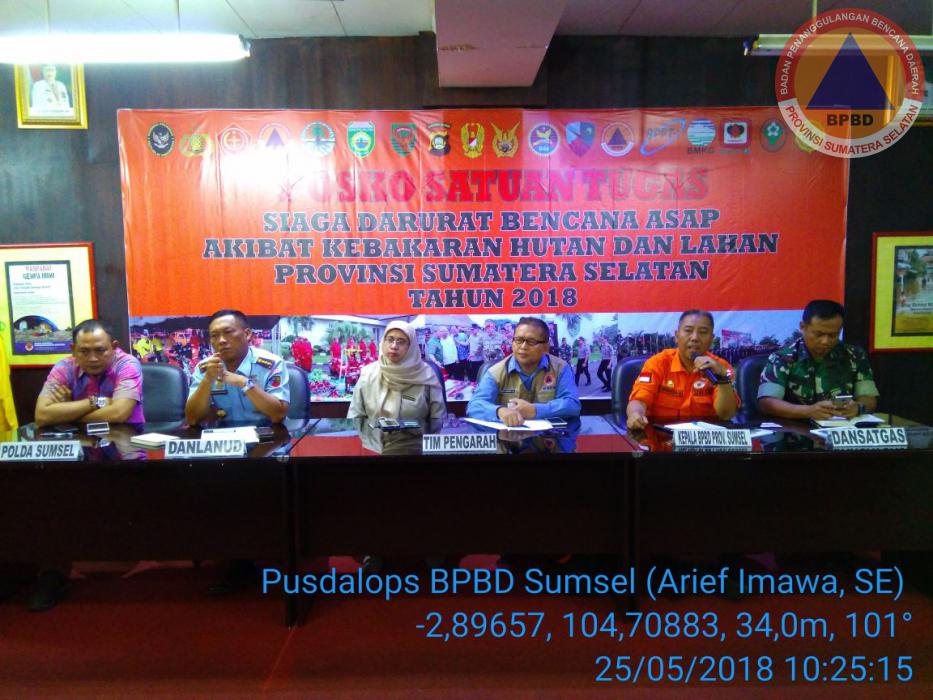 Kunjungan Kerja Unsur Pengarah BNPB RI di Kantor BPBD Provinsi Sumatera Selatan