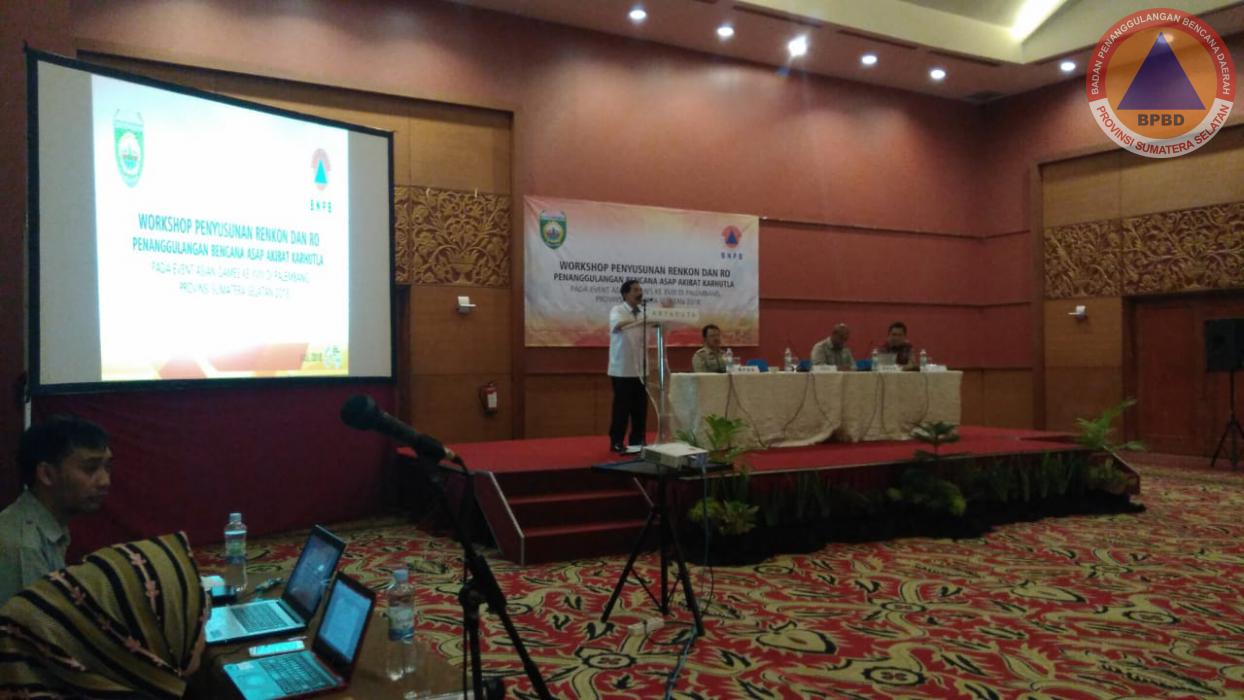 Rapat Penyusunan Rencana Kontinjensi Menghadapi Ancaman Bencana Kebakaran Hutan dan Lahan di Provinsi Sumatera Selatan Tanggal 04 Juli s/d 06 Juli 2018