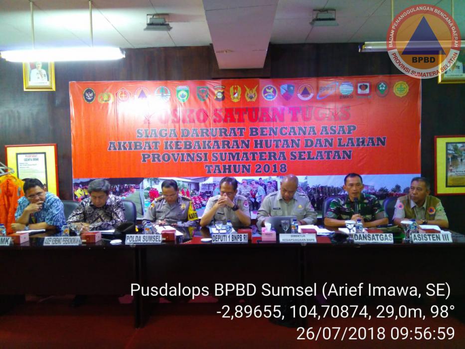Acara Workshop Rencana Operasi Karhutla di Provinsi Sumatera Selatan